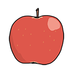 りんごのイラスト