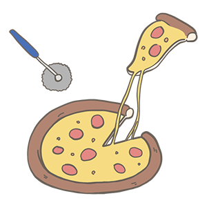 完了しました Pizza イラスト イラスト素材画像