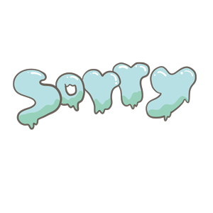 sorryの文字のイラスト