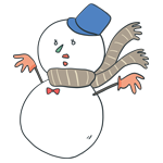 マフラーと手袋をした雪だるまのアイキャッチ