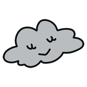 雲のキャラクターのイラスト